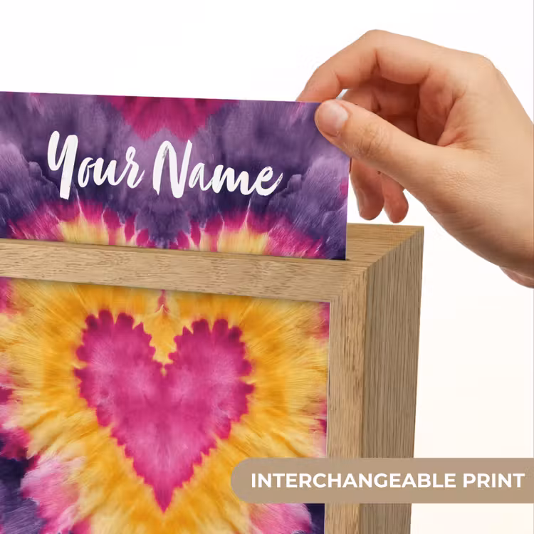 Tie dye - Hartvorm - Vlammen - Paars Light Box met kabel (Kinderlampje) klein -USP_websiteprintEN