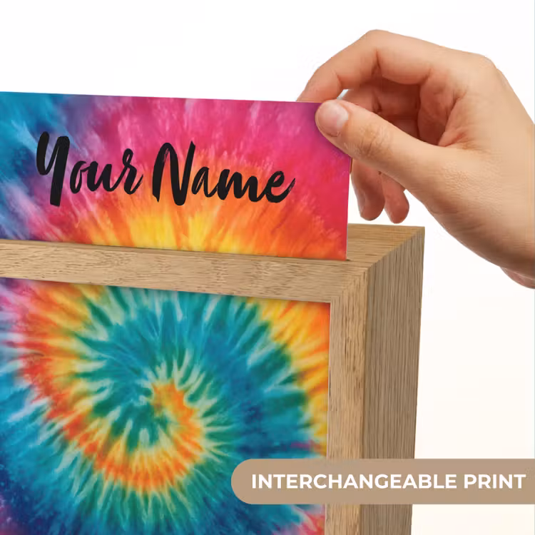 Tie Dye - Regenboogtinten - Klassiek Light Box met kabel (Kinderlampje) klein -USP_websiteprintEN