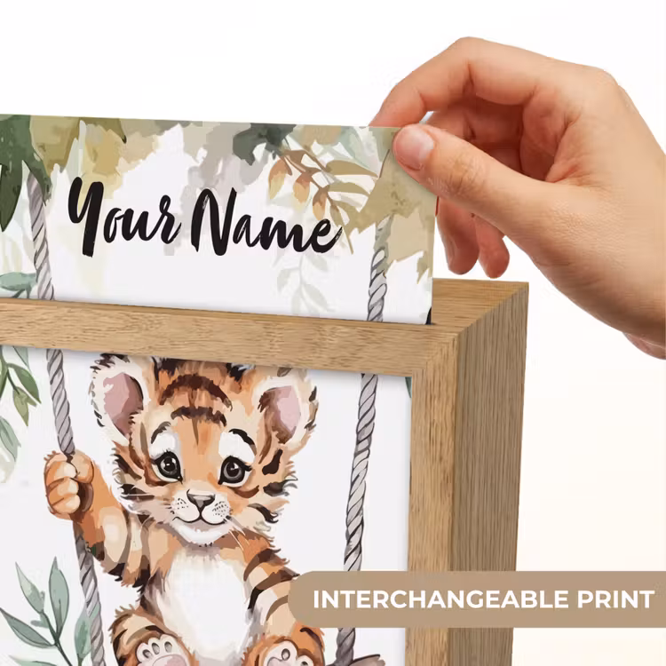 Tijger - Dier - Kinderen - Jungle Light Box met kabel (Kinderlampje) klein -USP_websiteprintEN