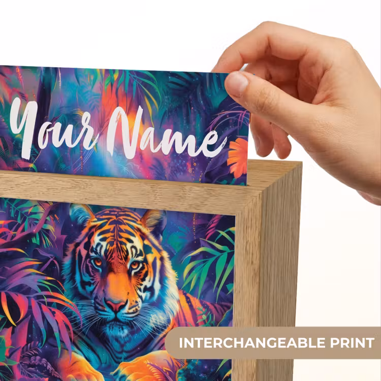 Tijger - Dier - Jungle - Kleurrijk Light Box met kabel (Kinderlampje) klein -USP_websiteprintEN