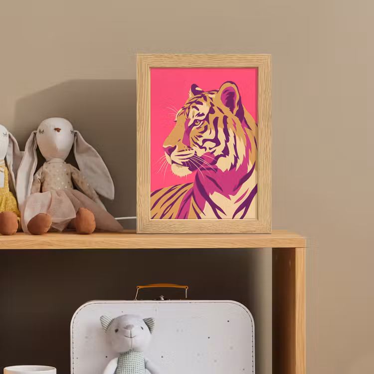 Tijger - Modern - Neon Light Box met kabel (Kinderlampje) klein -sfeer2_kind