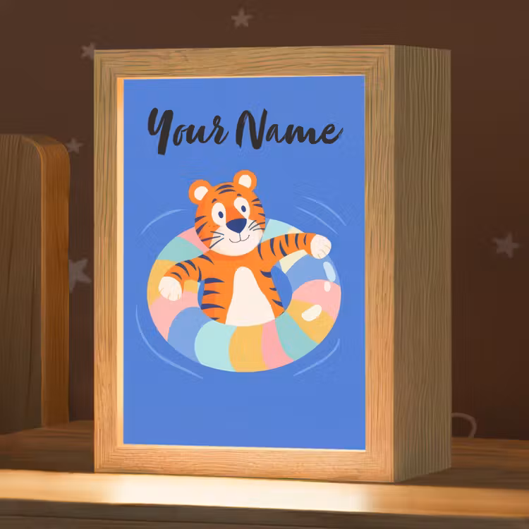 Tijger - Zwemband - Water Light Box met kabel (Kinderlampje) klein -zzz_3d_website