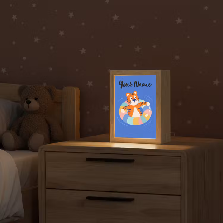 Tijger - Zwemband - Water Light Box met kabel (Kinderlampje) klein -sfeer1_kind