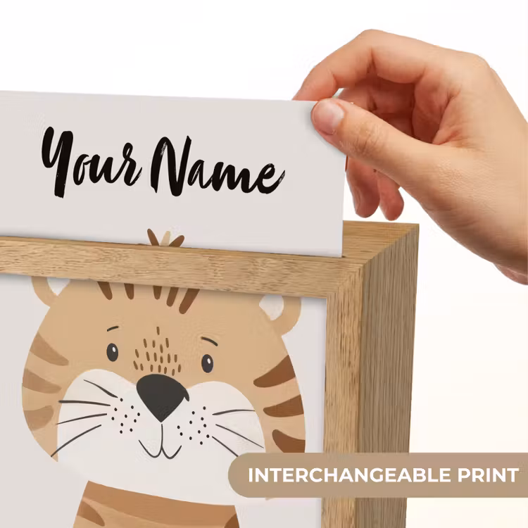 Tijger - Wilde dieren - Pastel Light Box met kabel (Kinderlampje) klein -USP_websiteprintEN