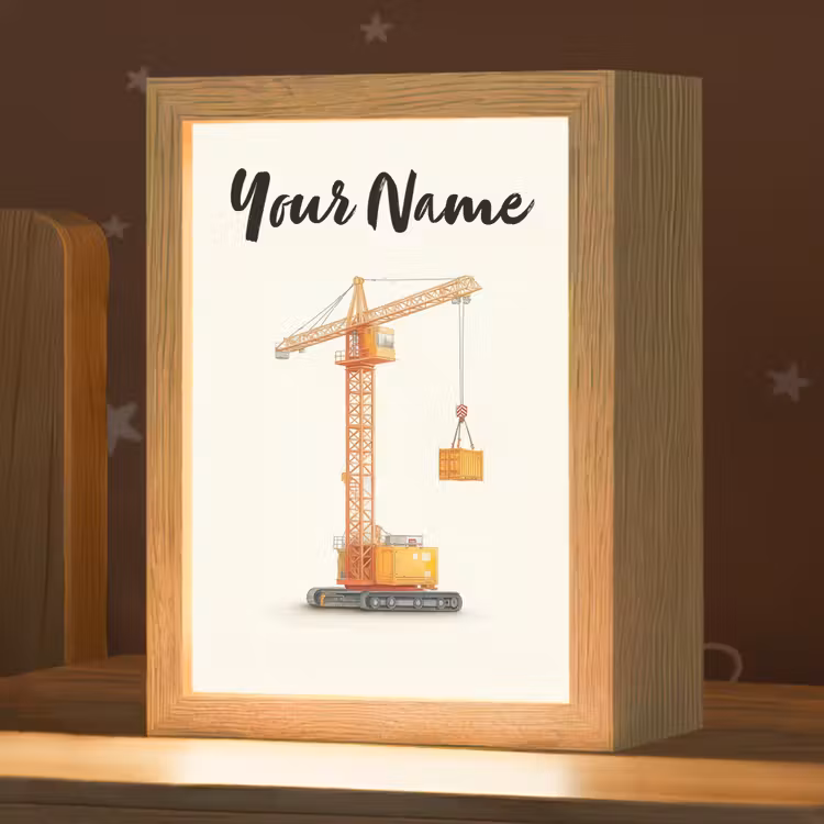 Torenkraan - Getekend - Oranje Light Box met kabel (Kinderlampje) klein -zzz_3d_website