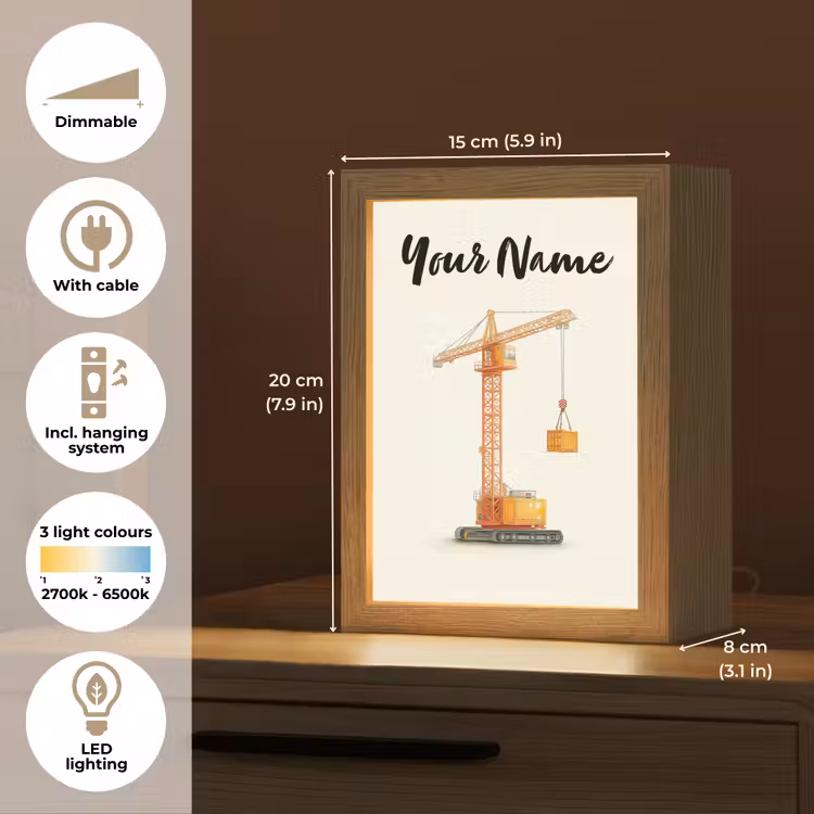 Torenkraan - Getekend - Oranje Light Box met kabel (Kinderlampje) klein -USP_EN