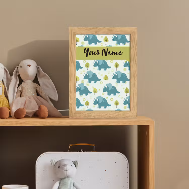 Triceratop - Dino - Stippen - Boompjes Light Box met kabel (Kinderlampje) klein -sfeer2_kind