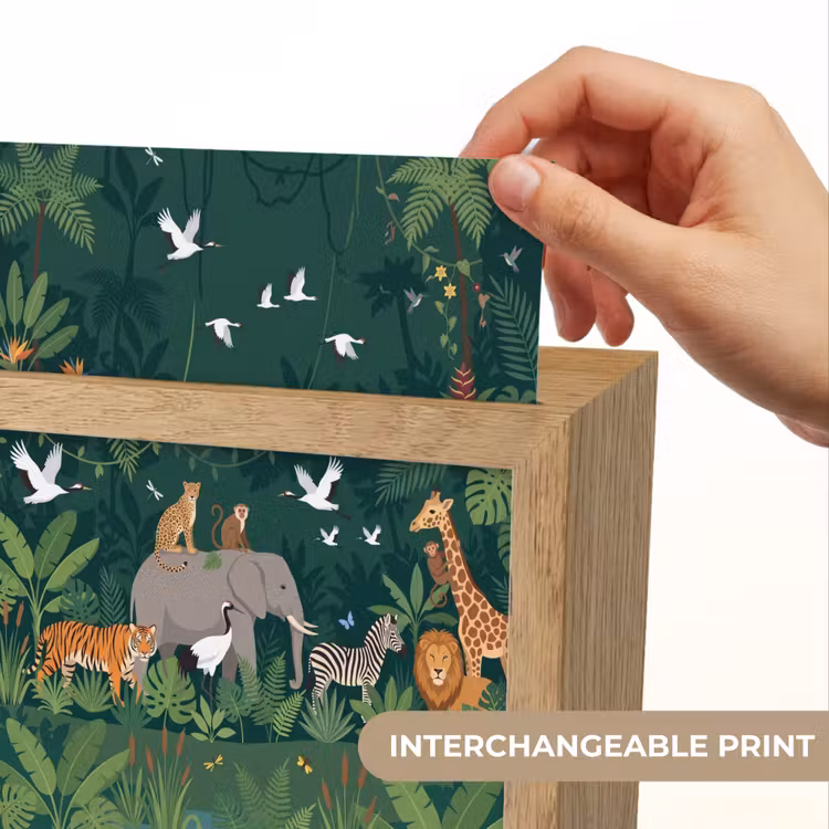 Tropisch - Jungle - Groen Light Box met kabel (Kinderlampje) klein -USP_websiteprintEN