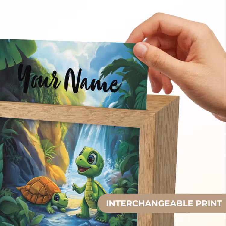 Schildpad - Dino - Jungle - Waterval Light Box met kabel (Kinderlampje) klein -USP_websiteprintEN