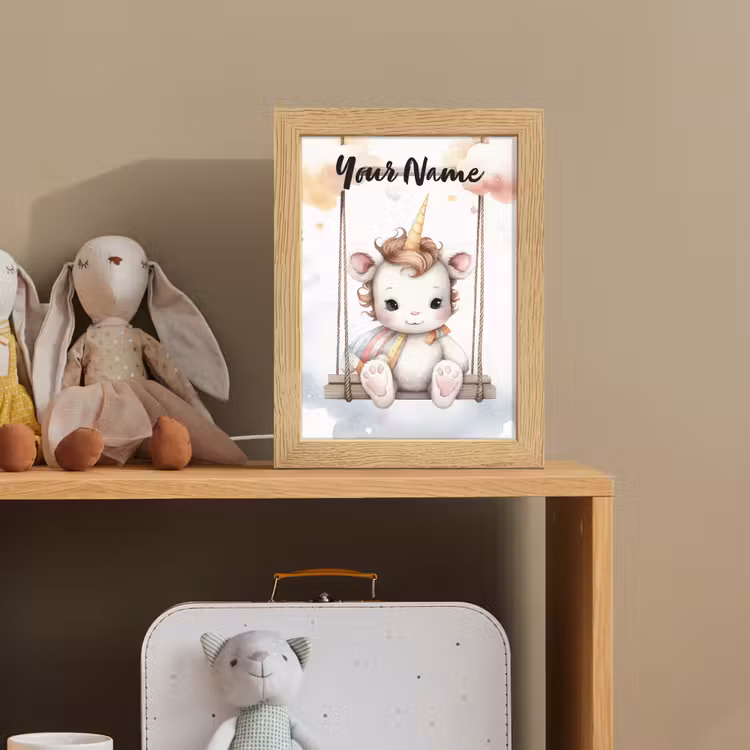 Eenhoorn - Dier - Kinderen - Unicorn Light Box met kabel (Kinderlampje) klein -sfeer2_kind