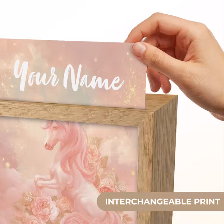 Eenhoorn - Wolken - Roze Light Box met kabel (Kinderlampje) klein -USP_websiteprintEN