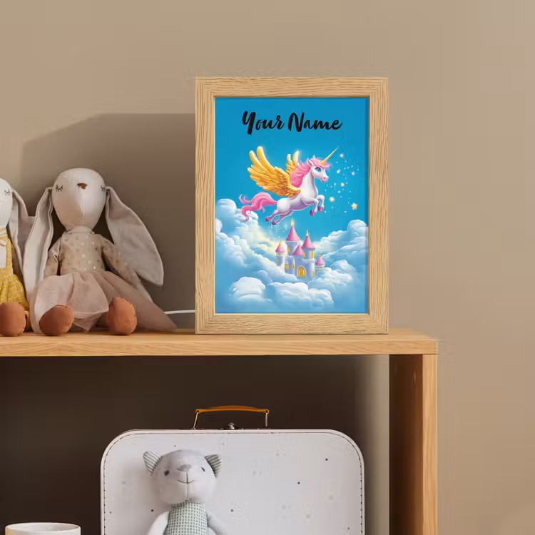 Eenhoorn - Fantasie - Kasteel Light Box met kabel (Kinderlampje) klein -sfeer2_kind