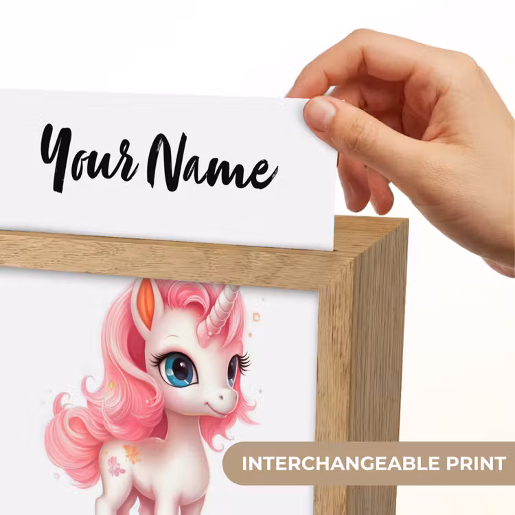 Unicorn - Meisjes - Kinderen - Eenhoorn - Roze Light Box met kabel (Kinderlampje) klein -USP_websiteprintEN