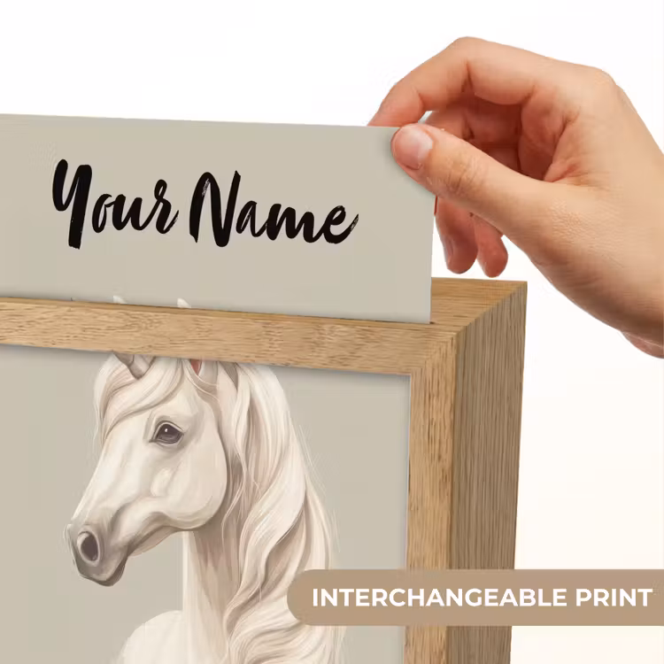 Eenhoorn - Manen - Golven - Wit Light Box met kabel (Kinderlampje) klein -USP_websiteprintEN