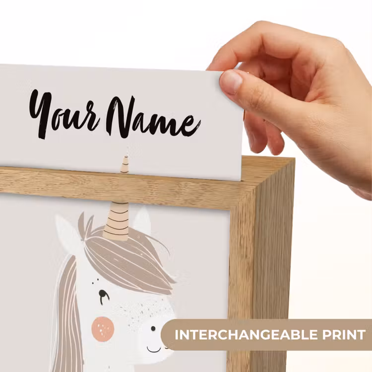 Eenhoorn - Pastel kleuren - Unicorn Light Box met kabel (Kinderlampje) klein -USP_websiteprintEN