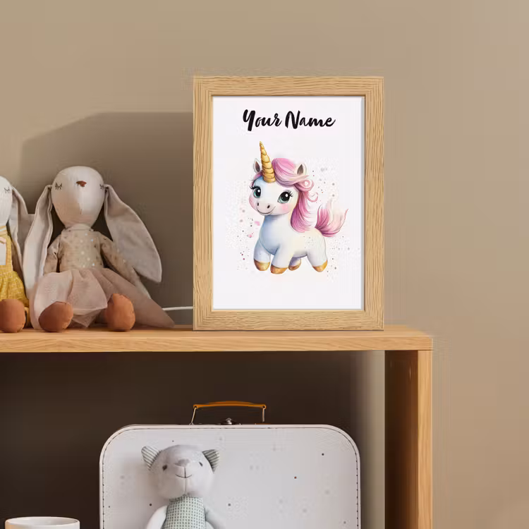 Eenhoorn - Roze - Magie Light Box met kabel (Kinderlampje) klein -sfeer2_kind