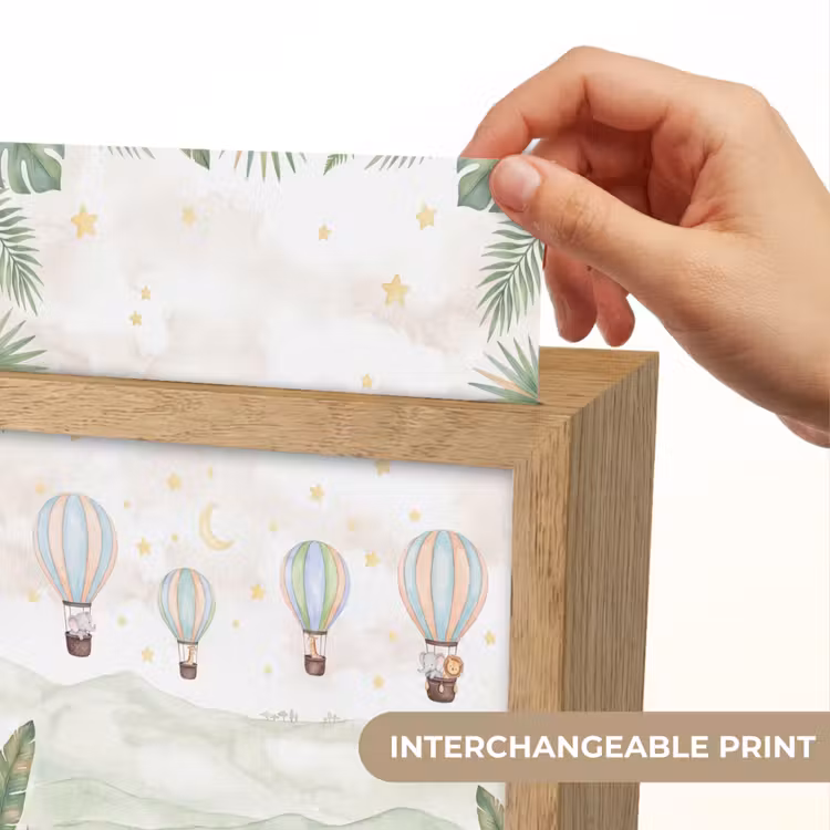 Aquarel - Luchtballonnen - Pastel Light Box met kabel (Kinderlampje) klein -USP_websiteprintEN
