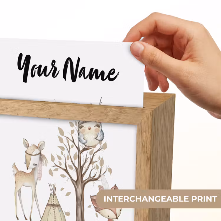 Wilde dieren - Bos - Illustratie Light Box met kabel (Kinderlampje) klein -USP_websiteprintEN