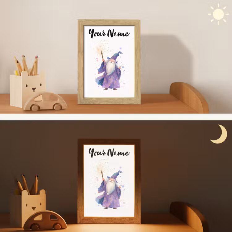 Tovenaar - Magie - Paars Light Box met kabel (Kinderlampje) klein -sfeer3_kind