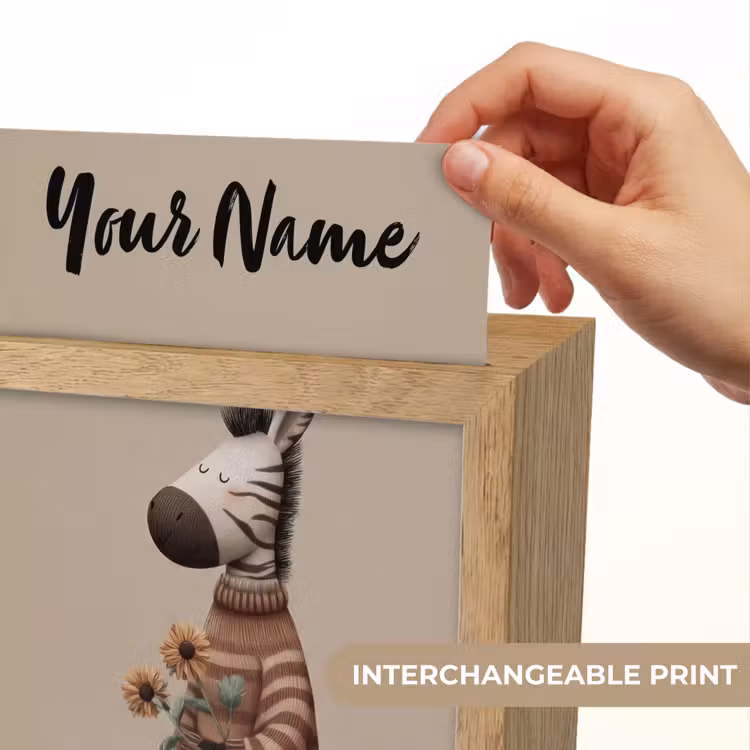 Zebra - Zonnebloemen - Warm Light Box met kabel (Kinderlampje) klein -USP_websiteprintEN