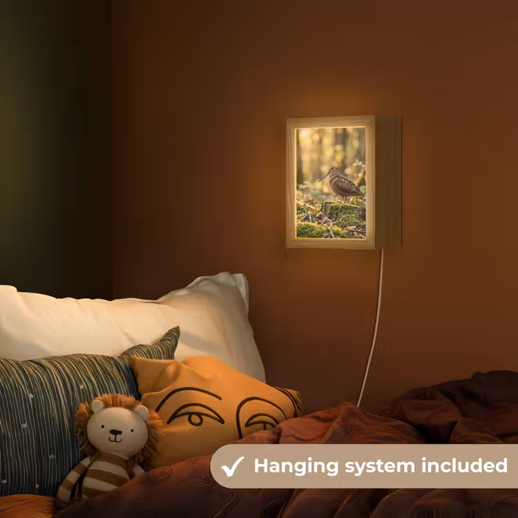 Houtsnip - Bos - Bladeren - Herfst - Gecamoufleerd Light Box met kabel (Kinderlampje) klein -sfeer5_kind_EN