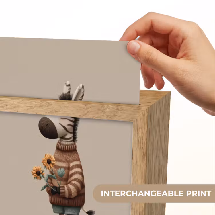 Zebra - Zonnebloemen - Warm Light Box met kabel (Kinderlampje) klein -USP_websiteprintEN