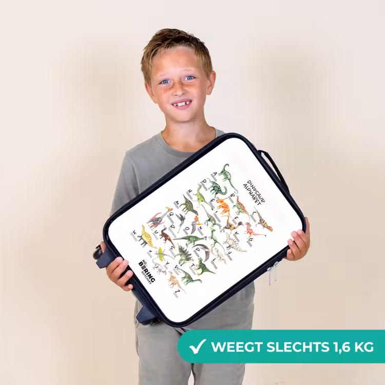 Alfabet van dino's Kinderkoffer - Zwart klein -sfeer4_NL
