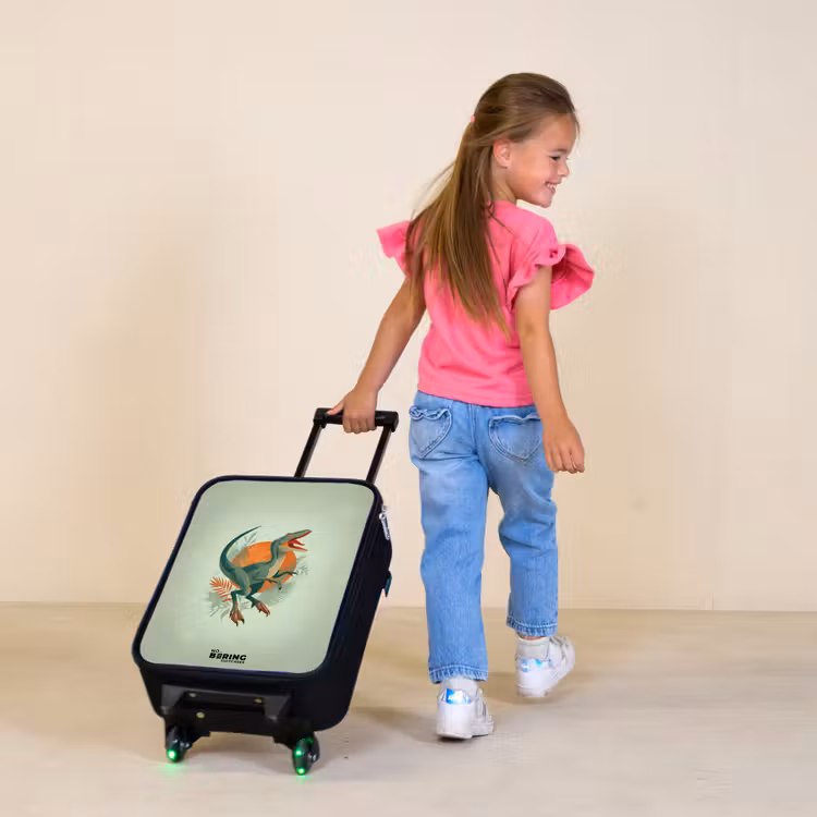 Dier - Dino - Natuur Kinderkoffer - Zwart klein -sfeer1