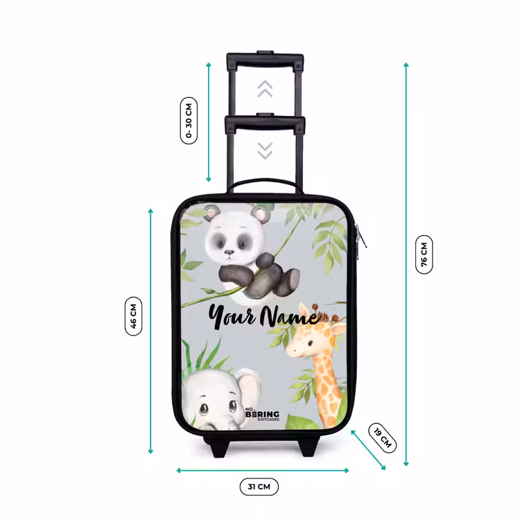 Diertjes in de jungle Kinderkoffer - Zwart klein -productfoto_formaten