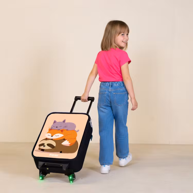 Dieren - Slapen - Samen Kinderkoffer - Zwart klein -sfeer1