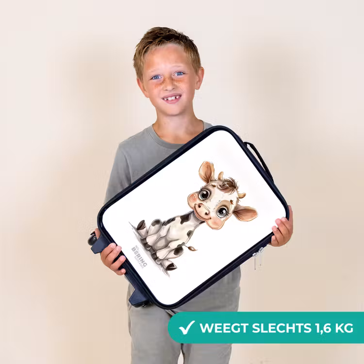 Baby koe Kinderkoffer - Zwart klein -sfeer4_NL
