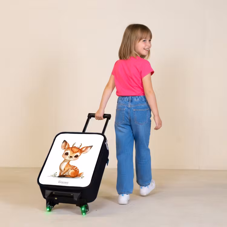 Baby hert Kinderkoffer - Zwart klein -sfeer1