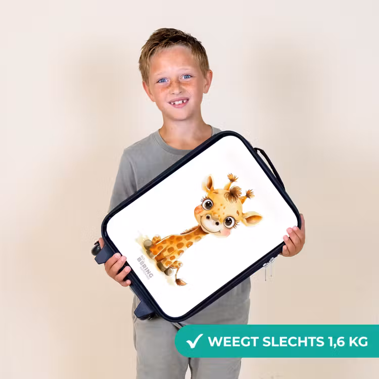 Baby giraffe Kinderkoffer - Zwart klein -sfeer4_NL