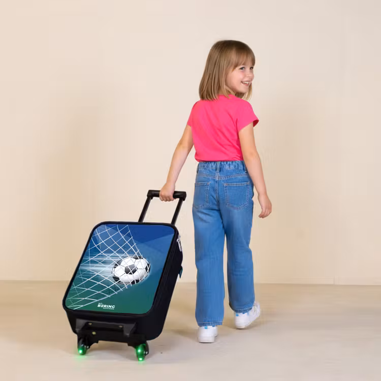 Bal in het goal Kinderkoffer - Zwart klein -sfeer1