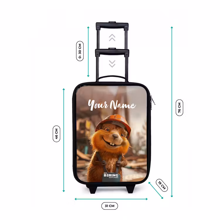 Bertus Bouwbever Kinderkoffer - Zwart klein -productfoto_formaten