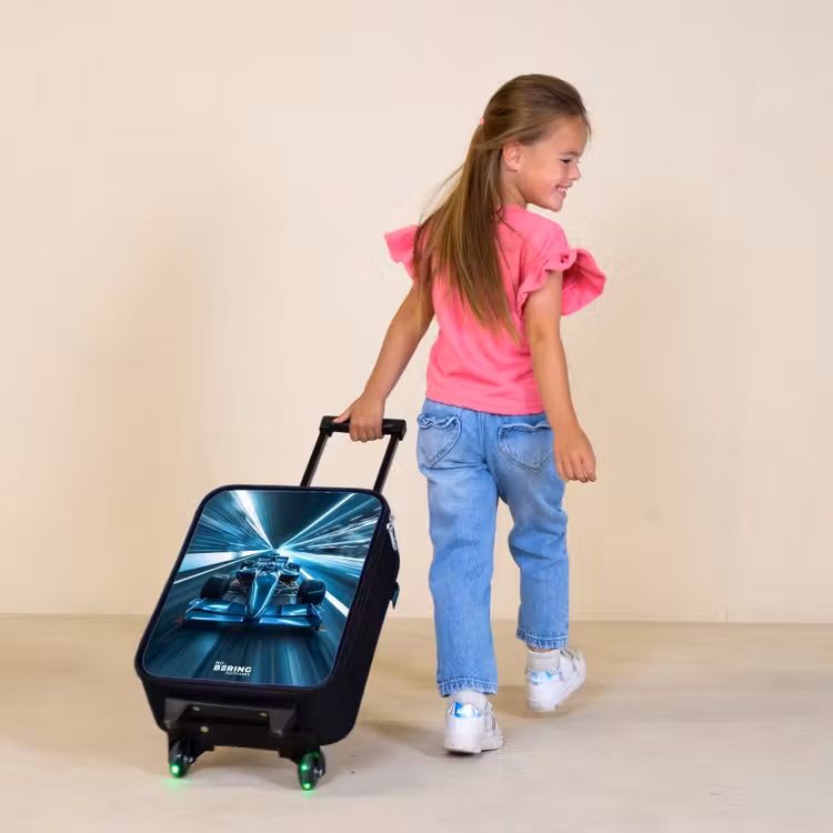 Blazing blue Kinderkoffer - Zwart klein -sfeer1