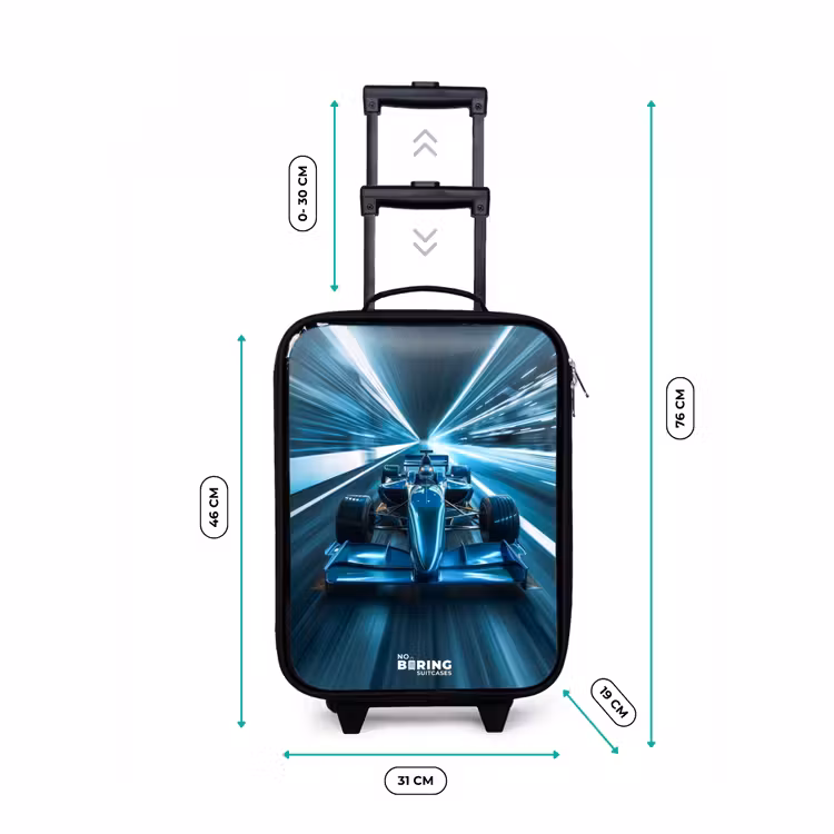Blazing blue Kinderkoffer - Zwart klein -productfoto_formaten