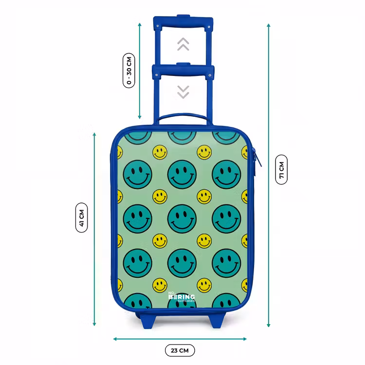 All smiles groen Kinderkoffer - Blauw klein -productfoto_formaten