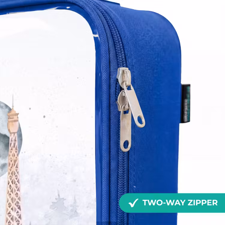 Dierlijke fantasiestad Kinderkoffer - Blauw klein -rits_EN