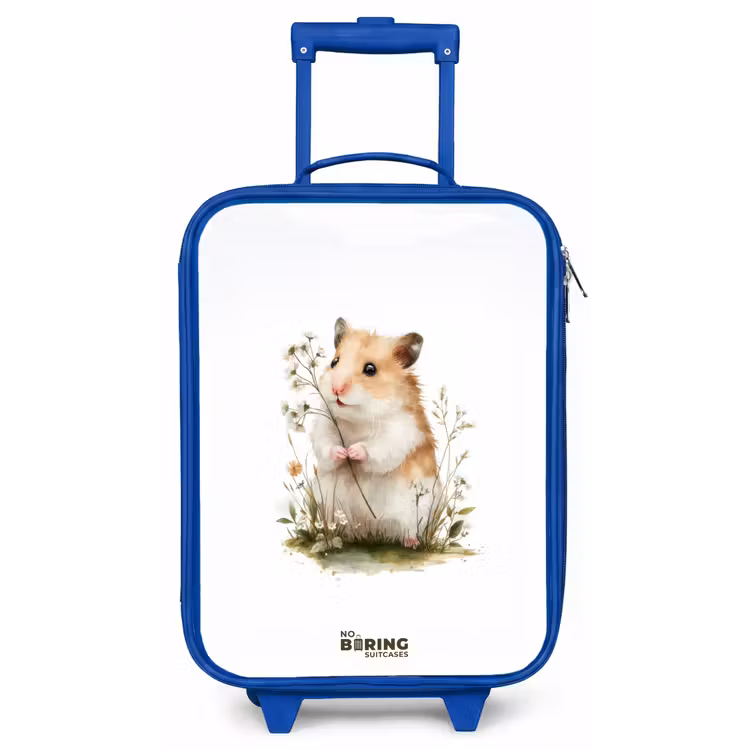 Dier - Natuur - Hamster Kinderkoffer - Blauw klein -zz3dotto