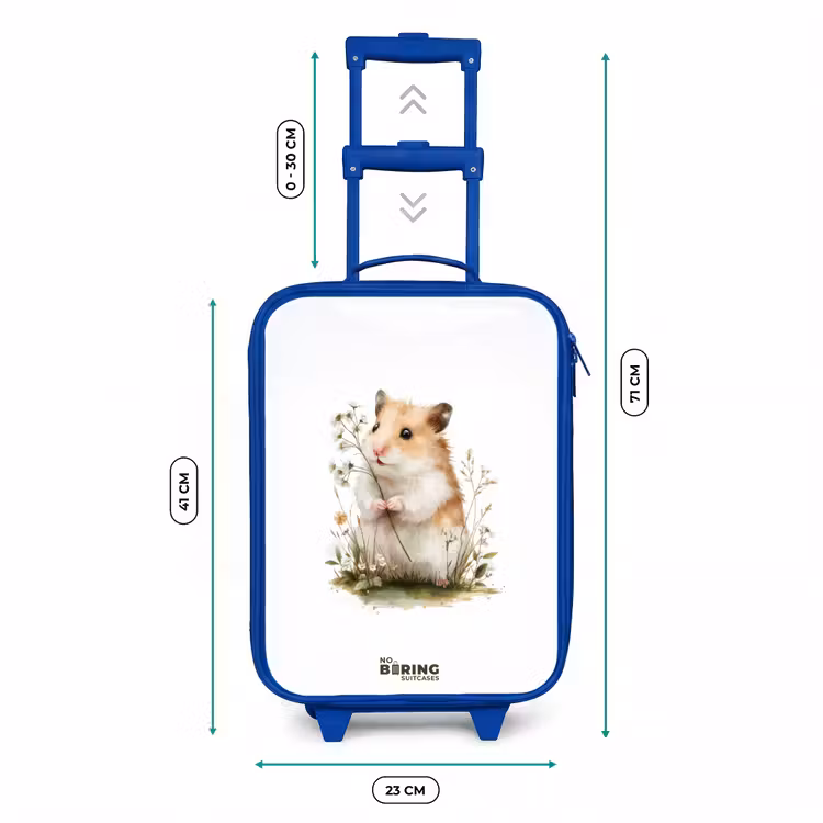 Dier - Natuur - Hamster Kinderkoffer - Blauw klein -productfoto_formaten
