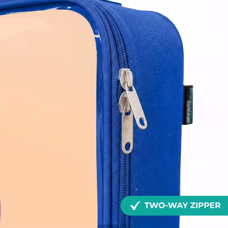 Dieren - Slapen - Samen Kinderkoffer - Blauw klein -rits_EN