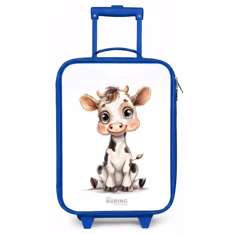 Baby koe Kinderkoffer - Blauw klein -zz3dotto