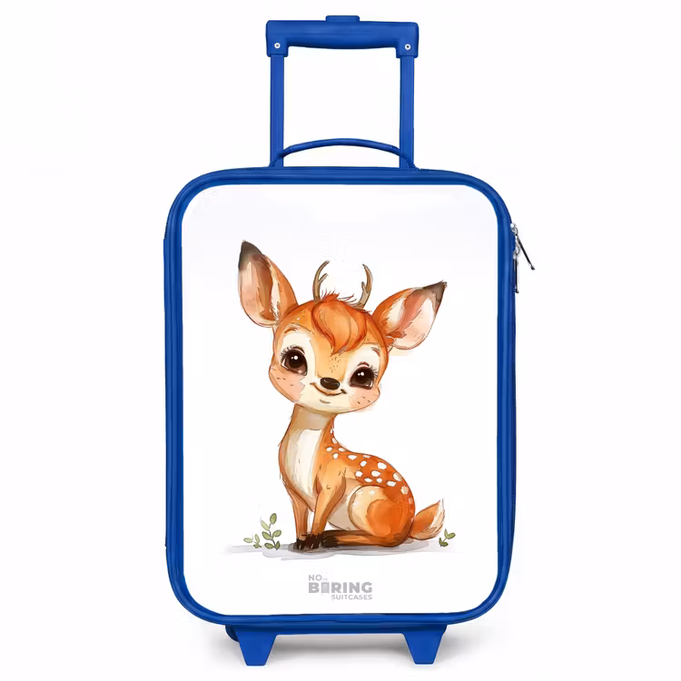 Baby hert Kinderkoffer - Blauw klein -3d