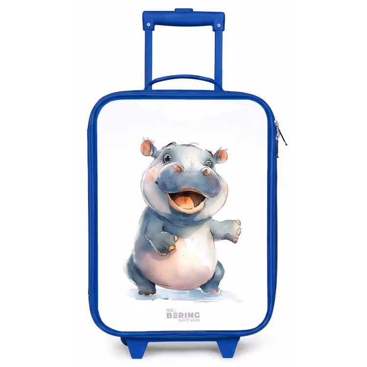 Baby nijlpaard Kinderkoffer - Blauw klein -zz3dotto