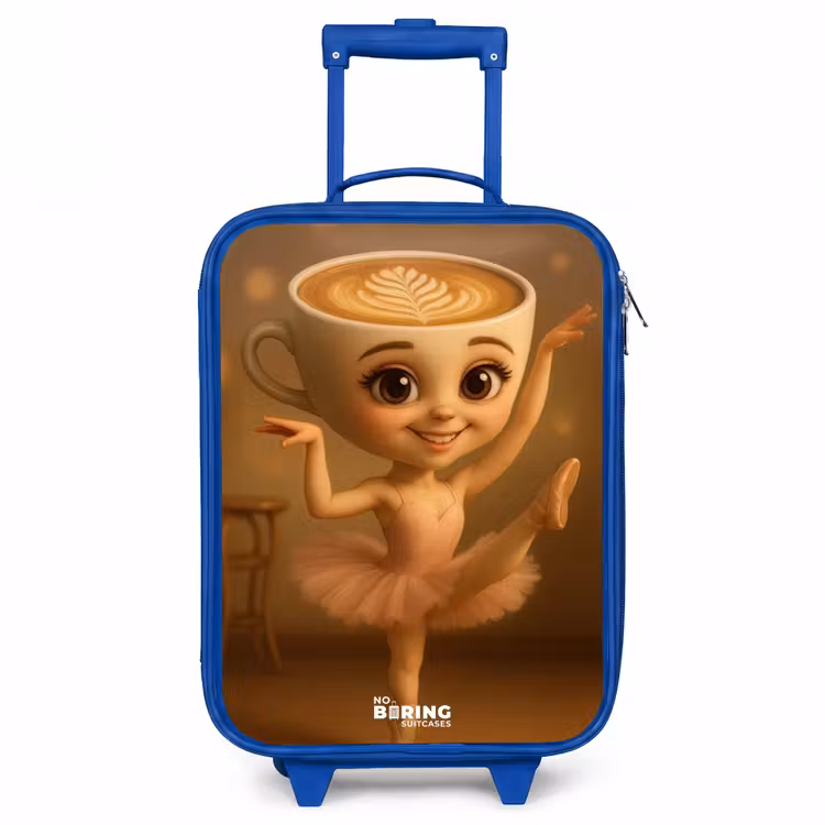 Ballerina Cappuccina Kinderkoffer - Blauw klein -3d