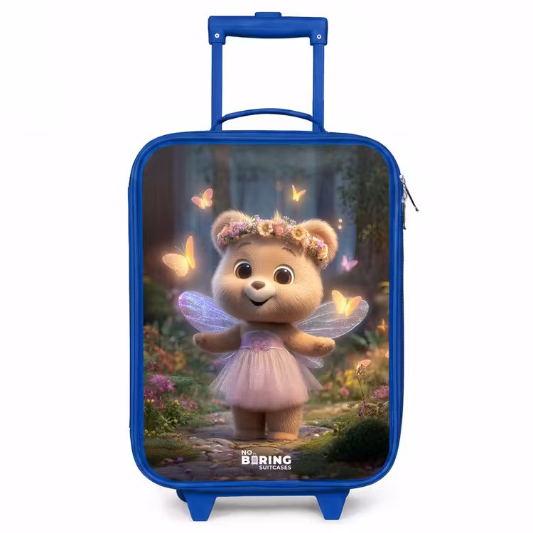 Beer - Vlinders - Bos - Fairy Kinderkoffer - Blauw klein -3d