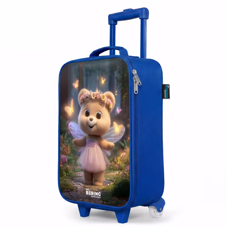 Beer - Vlinders - Bos - Fairy Kinderkoffer - Blauw klein -productfoto_schuin