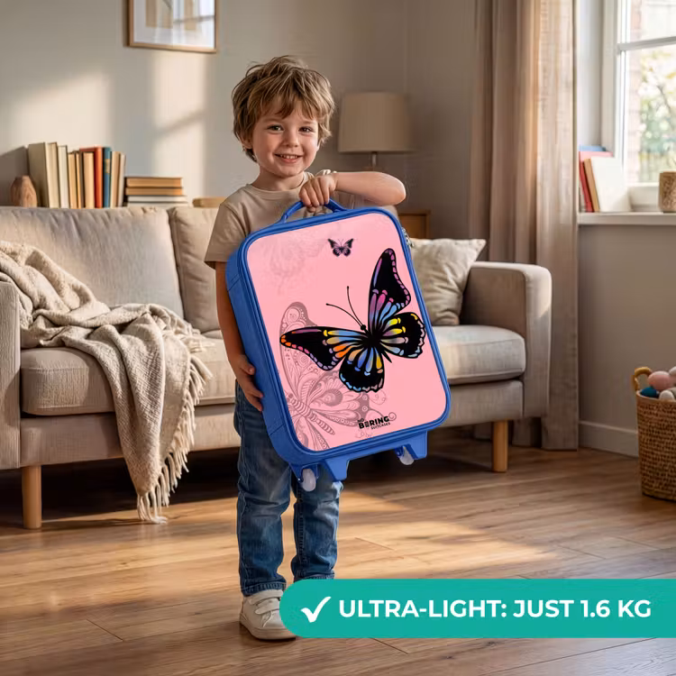 Bubblegum butterfly Kinderkoffer - Blauw klein -sfeer2_EN