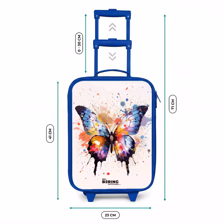 Vlinderexplosie Kinderkoffer - Blauw klein -productfoto_formaten